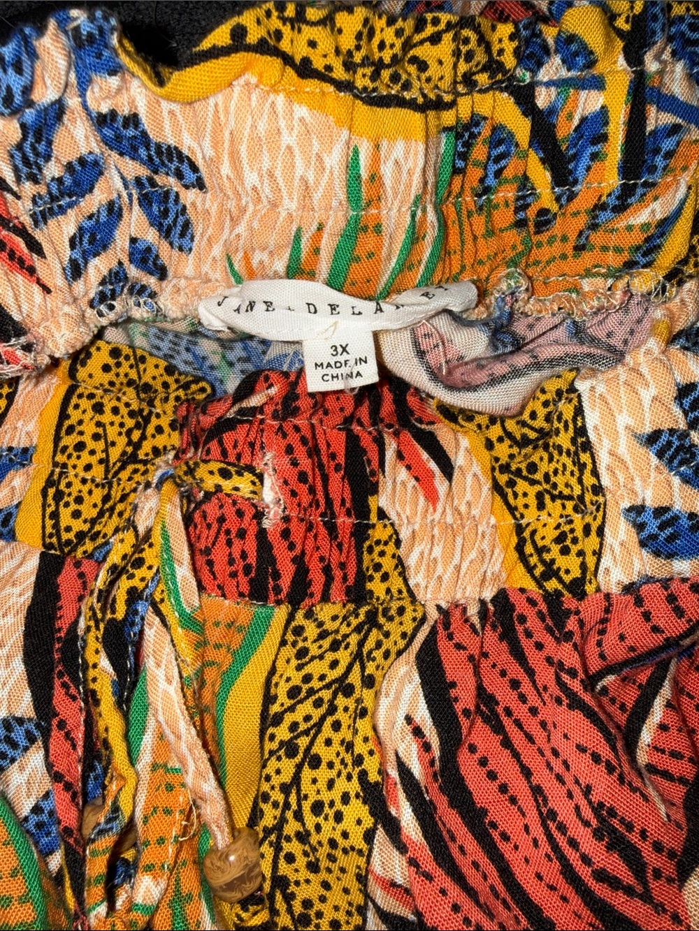 Jane & Delancey Tropical Print Wide-Leg Pants - Yellow Multi EUC - Picture 4 of 5